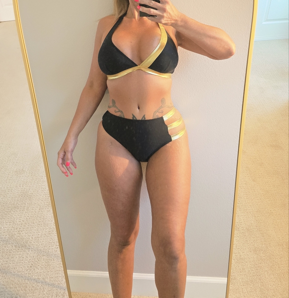 Pg10 #16 Black and Gold Women's Bikini